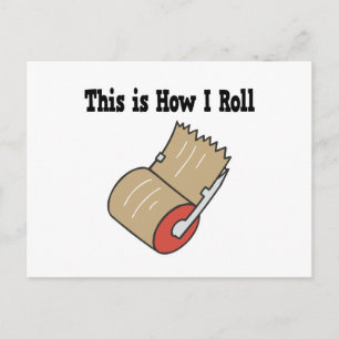 Carte Postale Ruban adhésif d'emballage How I Roll Mail