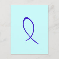 Carte postale Ruban bleu