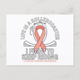 Carte Postale Ruban de pêche de sensibilisation au cancer utérin