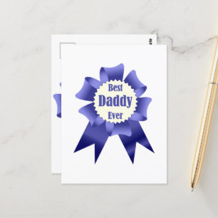 Carte Postale ruban de récompense du prix Best Daddy Ever pour p