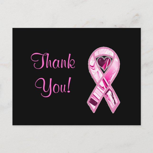 Carte Postale Ruban et coeur (Devant)