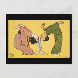 Carte postale - Ruban limbo ukiyo-e japonais???