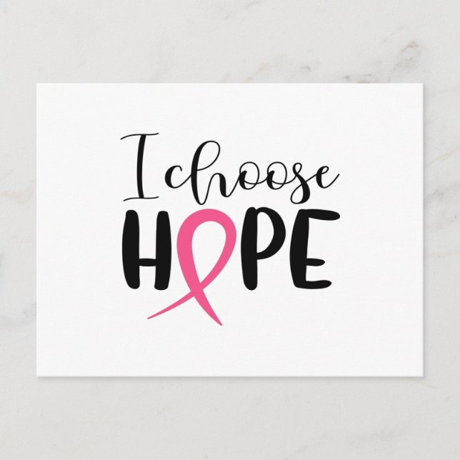 Carte Postale Ruban pour cancer du sein (Devant)
