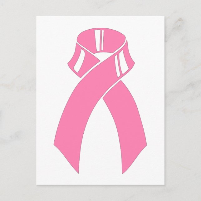 Carte Postale Ruban rose de sensibilisation au cancer du sein (Devant)