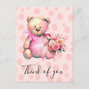 Carte Postale Ruban rose de sensibilisation au cancer du sein pe
