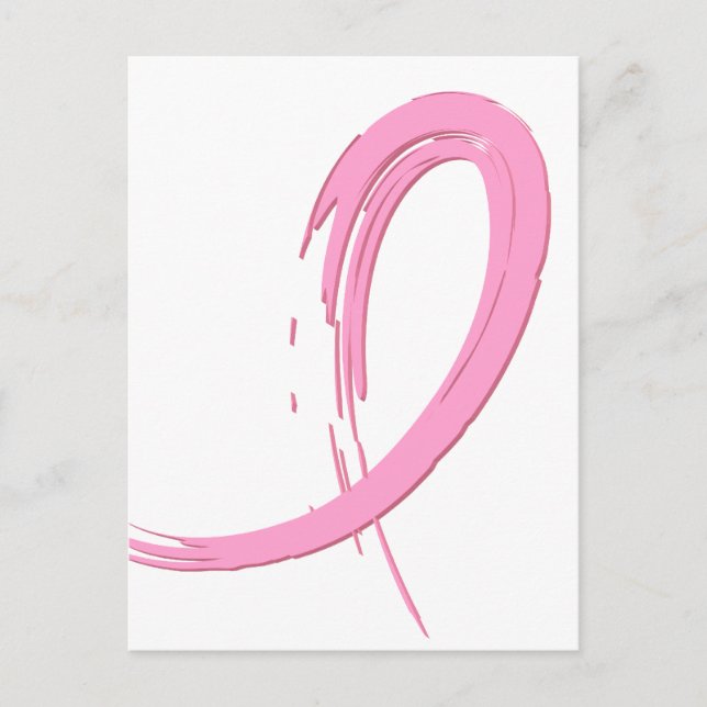 Carte Postale Ruban rose du cancer du sein A4 (Devant)