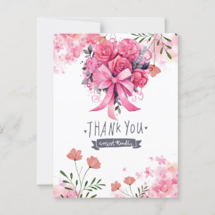 Carte Postale Ruban rose Sensibilisation au cancer du sein avec 