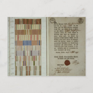 Carte Postale Rubans de campagne et relevé de service