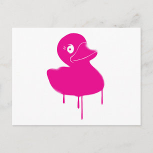 Carte Postale Rubber Duck Ducky Graffiti Art