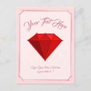 Carte Postale Rubis. Bijou. 40 ans de mariage
