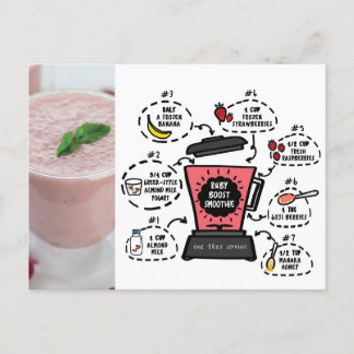 Carte postale Ruby Boost Smoothie Recette