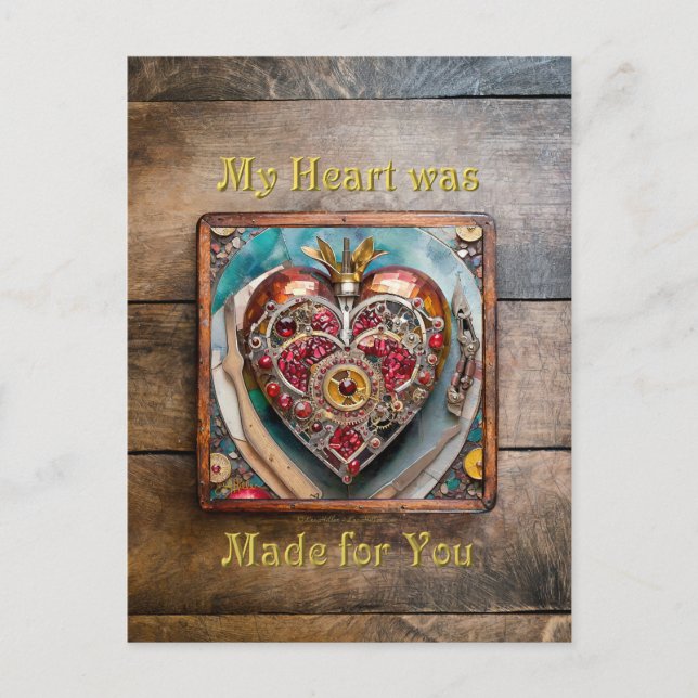 Carte Postale Ruby Pomegranate Heart Steampunk Series (Devant)