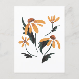 Carte Postale Rudbeckia Hirta Black-Eyed Susan Fleurs esthétique