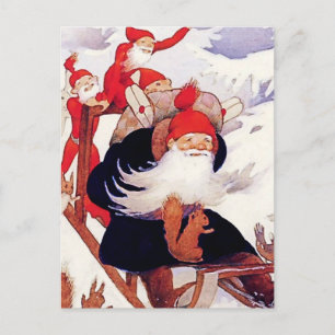 Carte Postale Rudolf Koivu "Elves Sled Ride"