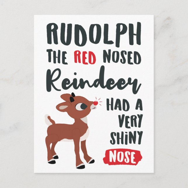 Carte Postale Rudolph Reindeer classique (Devant)