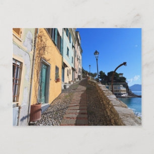 Carte Postale rue à Bogliasco, Ligurie, Italie