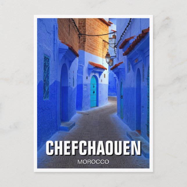 Carte Postale Rue à Chefchaouen Maroc Voyage (Devant)