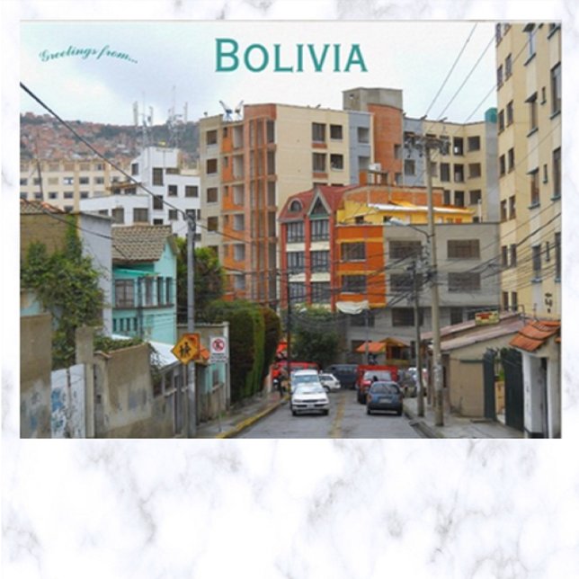 Carte Postale Rue à La Paz Bolivie (Créateur téléchargé)