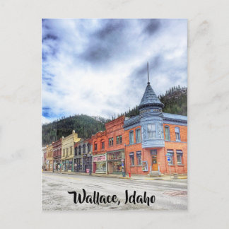 Carte Postale Rue Bank à Wallace Idaho