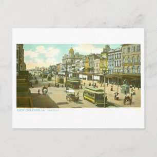 Carte Postale Rue Canal vintage à La Nouvelle-Orléans