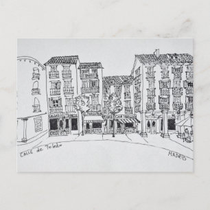 Carte Postale rue commerçante Calle de Toledo, Madrid, Espagne