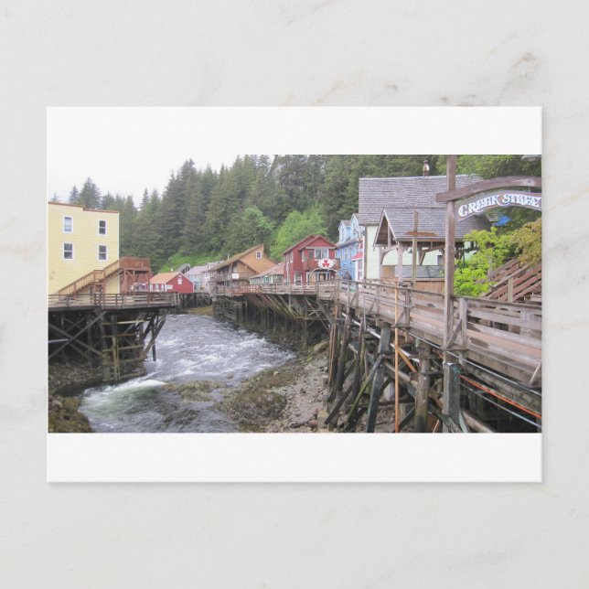 Carte Postale rue Creek Ketchikan, Alaska (Devant)