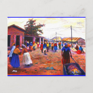 CARTE POSTALE RUE D'AFRIQUE PAR MOJISOLA A GBADAMOSI OKUBU