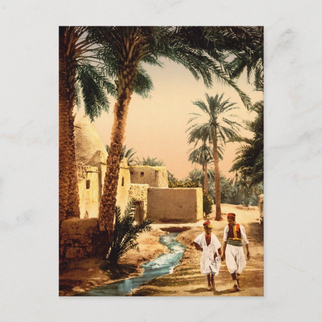 Carte Postale Rue dans la vieille ville, Biskra, Algérie (Devant)