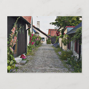 Carte Postale Rue dans le vieux Visby Suède