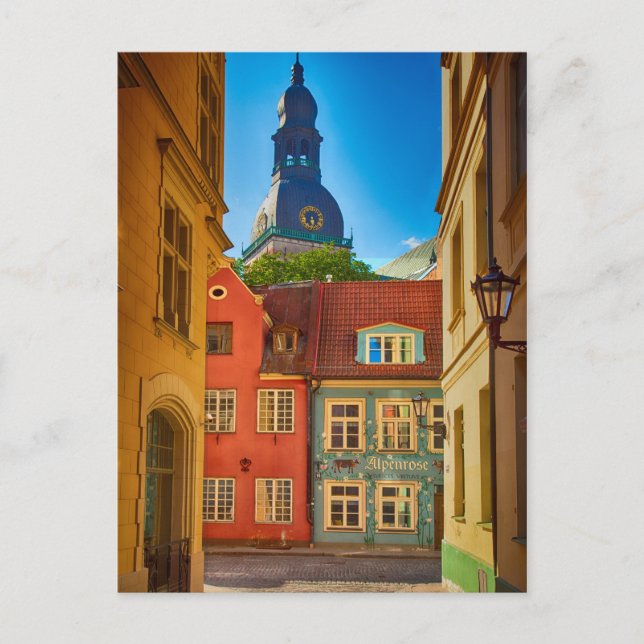 Carte Postale Rue de la vieille ville| Estonie (Devant)