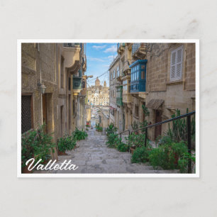 Carte Postale Rue de pierre étroite à Malte