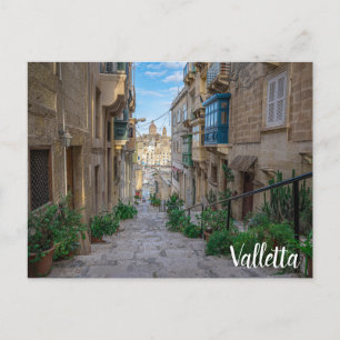 Carte Postale Rue de pierre étroite à Malte