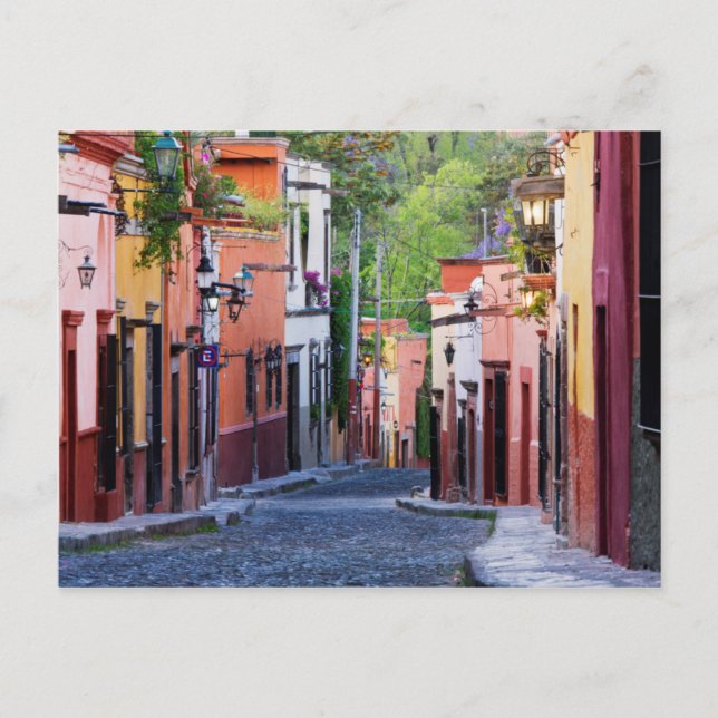 Carte Postale Rue De Sollano, San Miguel De Allende (Devant)