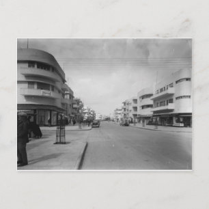 Carte Postale Rue Dizengoff à Tel Aviv dans les années 1930