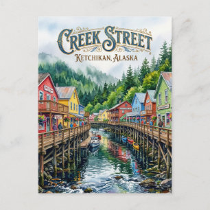 Carte Postale Rue du ruisseau USA