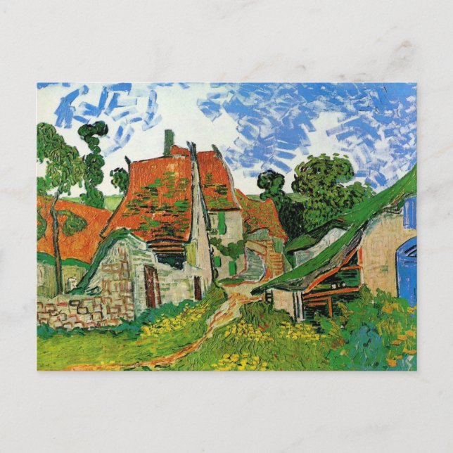 Carte Postale Rue du village par Vincent van Gogh (Devant)