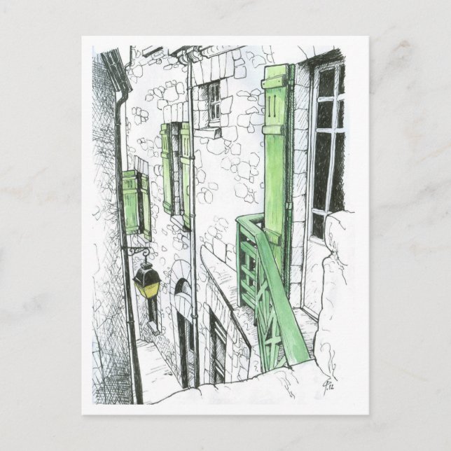 Carte Postale Rue étroite au Mont Saint-Michel (Devant)