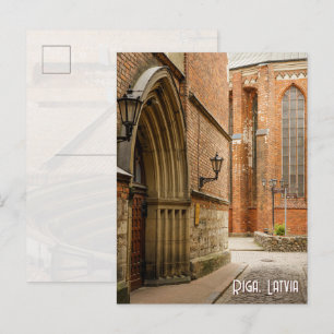 Carte Postale Rue historique dans la vieille Riga, Lettonie