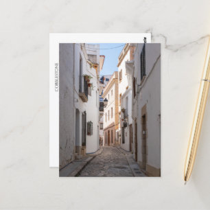 Carte Postale Rue pavée en Espagne - Europe Vintage