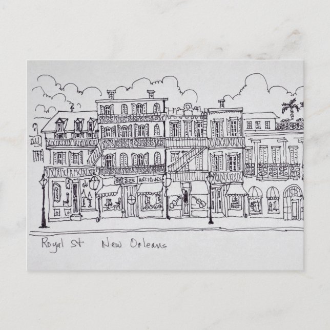 Carte Postale Rue Royal | Nouvelle-Orléans, Louisiane (Devant)