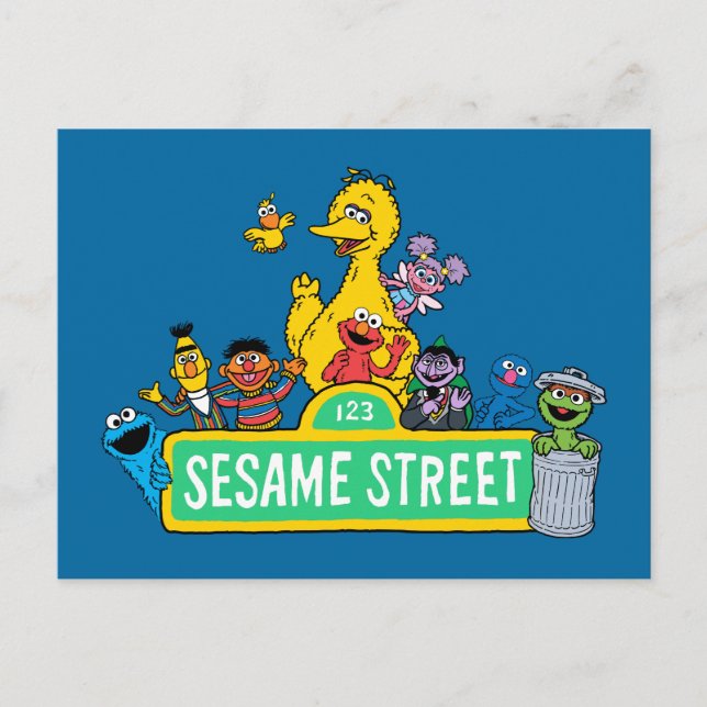 Carte Postale Rue Sésame | Couleur complète avec Pals (Devant)