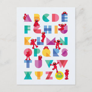 Carte Postale Rue Sésame   Elmo Alphabet