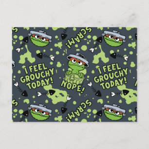 Carte Postale Rue Sésame   Oscar the Grouch Phrase Motif