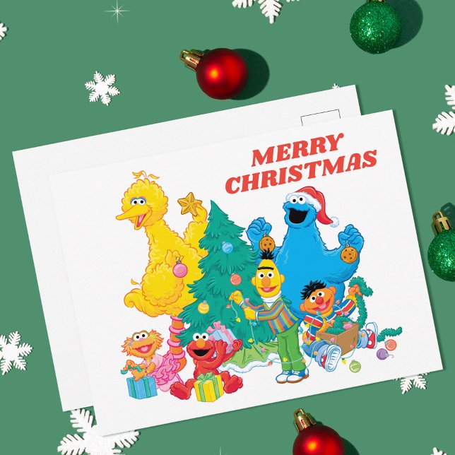 Carte Postale Rue Sésame | Pals de Noël (Card on table)