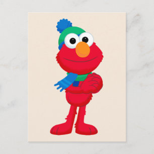 Carte Postale Rue Sésame Winter Elmo