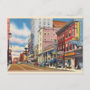 Carte Postale Rue, Vue Nord, Knoxville, Tennessee