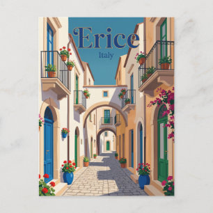 Carte Postale Ruelle à Erice Italie