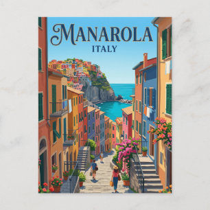 Carte Postale Ruelle à Manarola en Italie