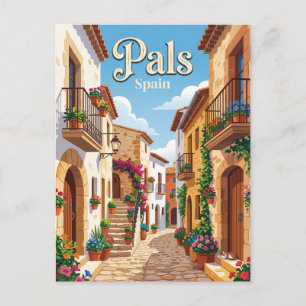 Carte Postale Ruelle à Pals Espagne
