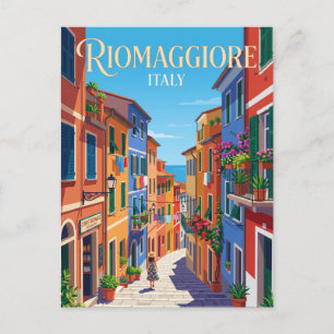 Carte Postale Ruelle à Riomaggiore en Italie